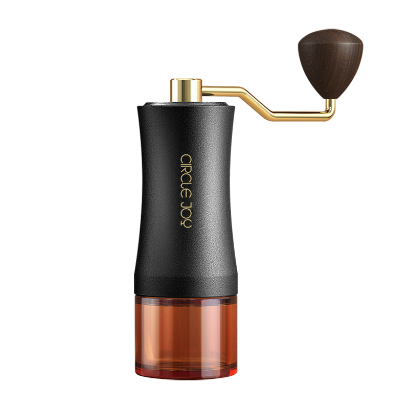 Circle Joy CJ-CF22 G6 manual coffee grinder — Black / Gold finish