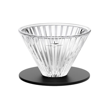 MHW-3BOMBER FC5873B Elf Glass Dripper, clear body and black base