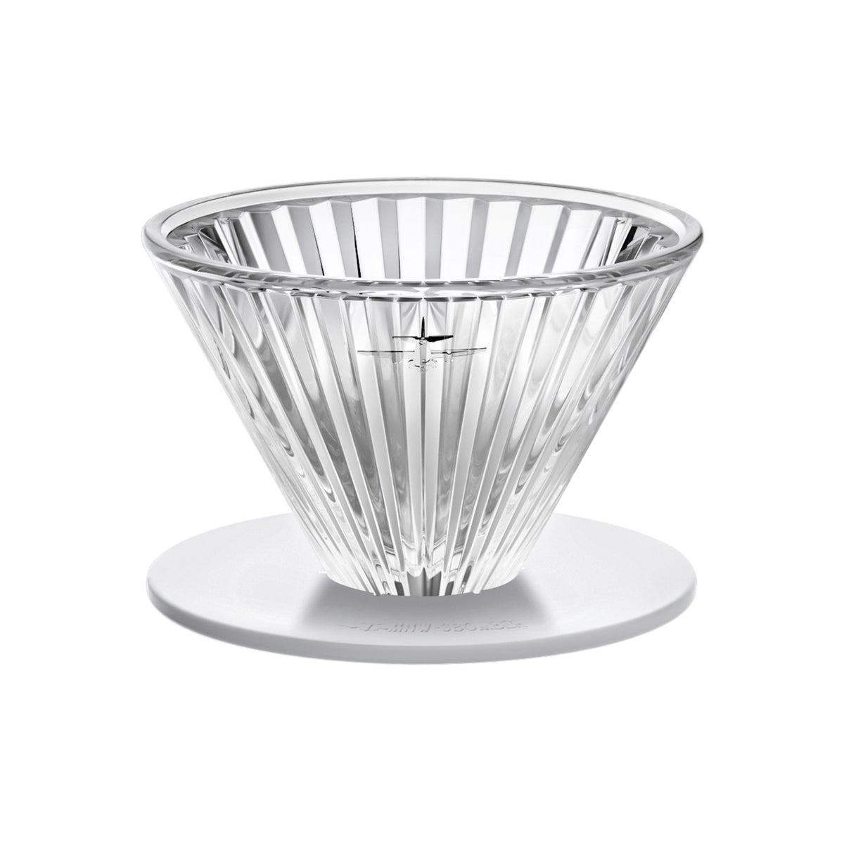 MHW-3BOMBER FC5875W Elf Glass Dripper, clear body and white base
