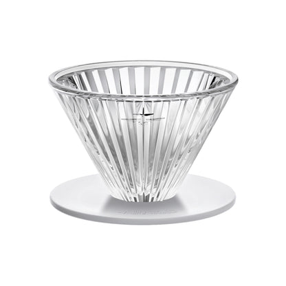MHW-3BOMBER FC5875W Elf Glass Dripper, clear body and white base