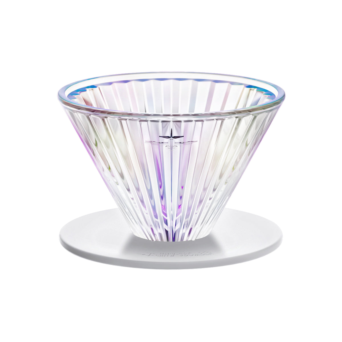 MHW-3BOMBER FC5877W Elf Glass Dripper, Aurora finish and white base