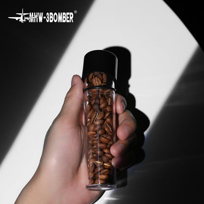 C6678T clear single bottle filled with coffee beans