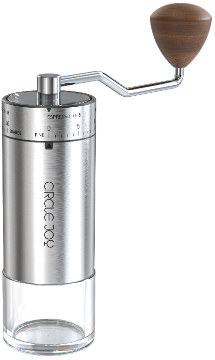 Circle Joy CJ-SMDJ04 manual coffee grinder, stainless-steel finish