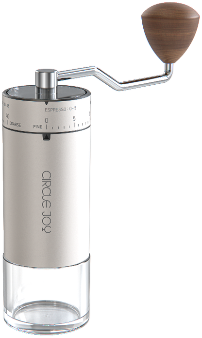 Circle Joy CJ-SMDJ04 manual coffee grinder, white finish