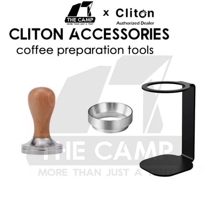 CLITON espresso tamper and accessory overview