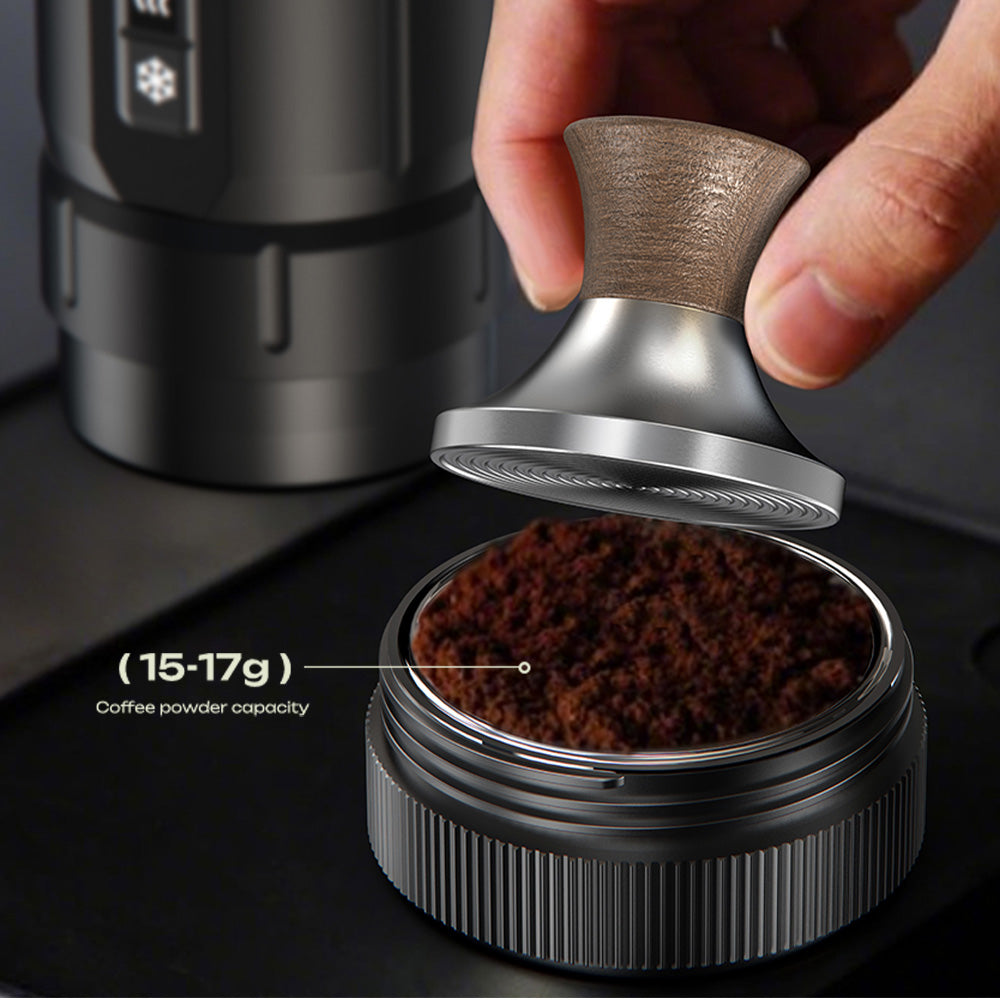 Close view of the black H4C base and Barista Ultra basket