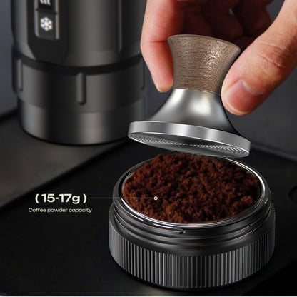 Close view of the black H4C base and Barista Ultra basket