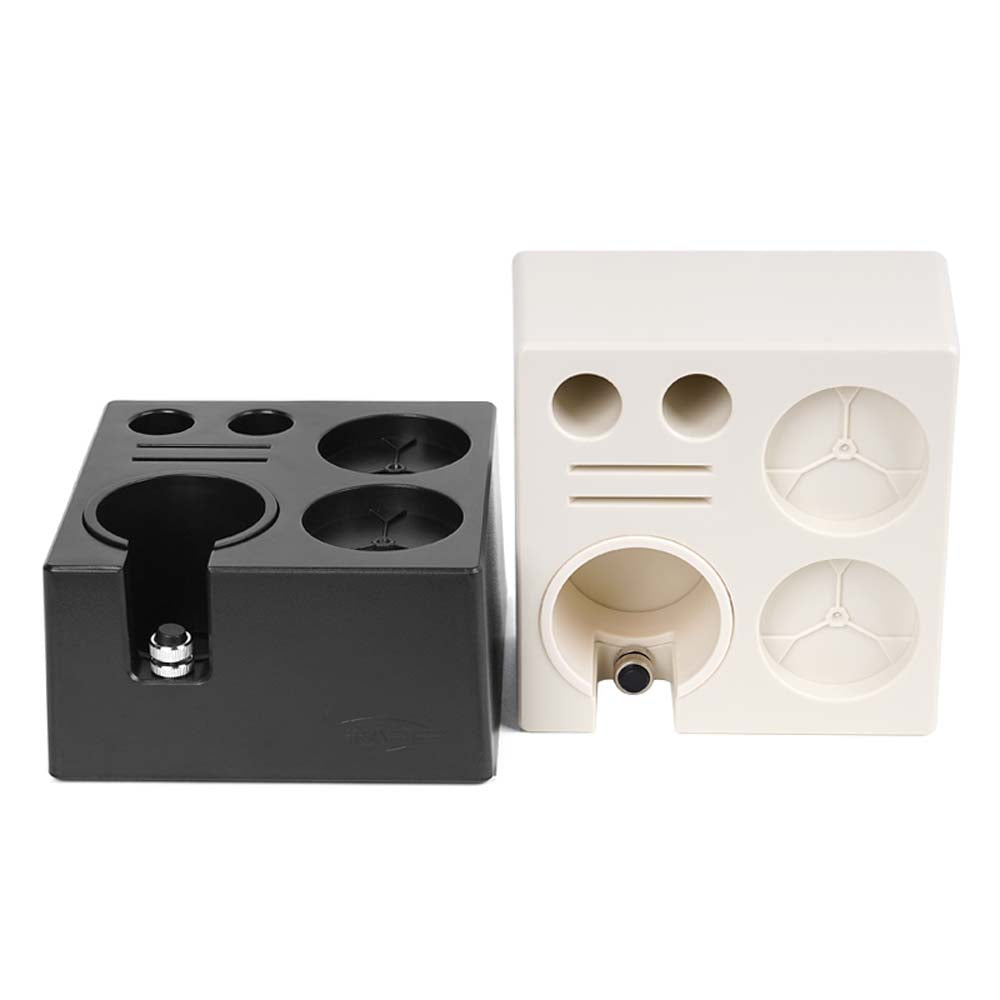 IKAPE black ABS station with insert fitted beside separate white comparison unit