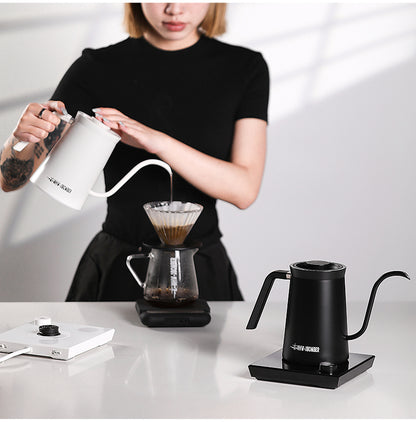 White Assassin kettle pouring beside the Black kettle; brewing accessories sold separately