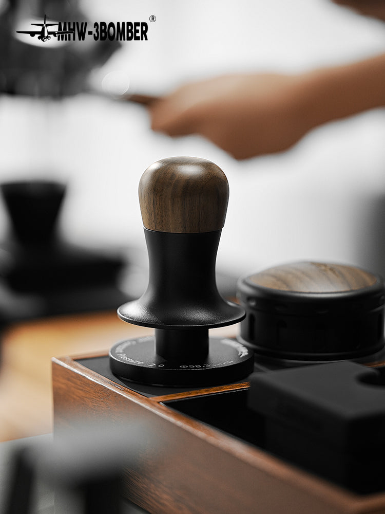 MHW-3BOMBER Calibrated Tamper 2.0 in use, product-family lifestyle photo
