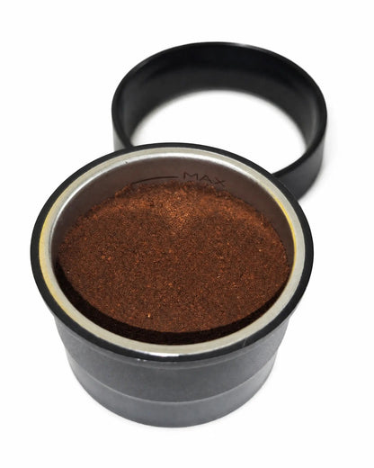 CERA+ 15g Metal Coffee Basket with coffee grounds