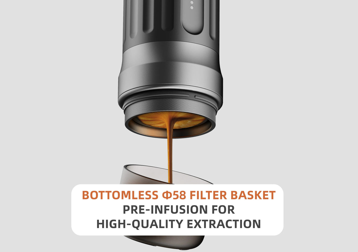 CERA+ PCM03S-MAX espresso extraction view