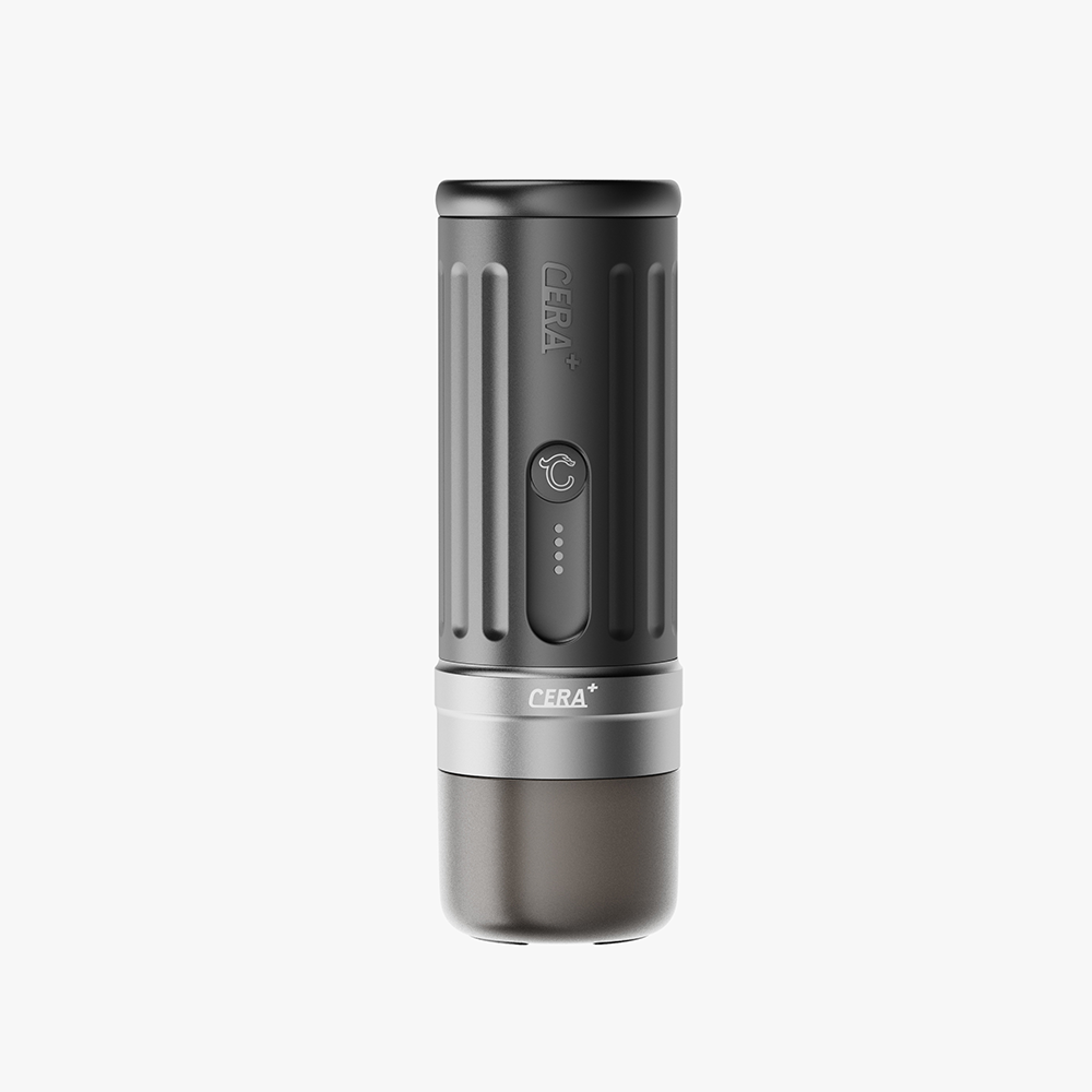 CERA+ PCM03S-PRO Space Grey portable espresso machine, front view