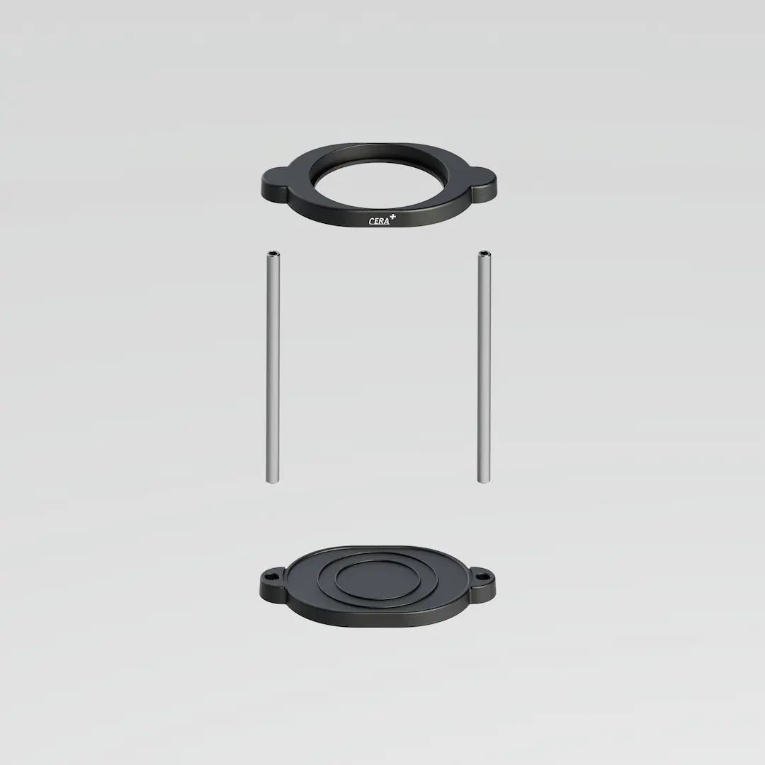 CERA+ SD01 coffee machine stand — separated assembly view