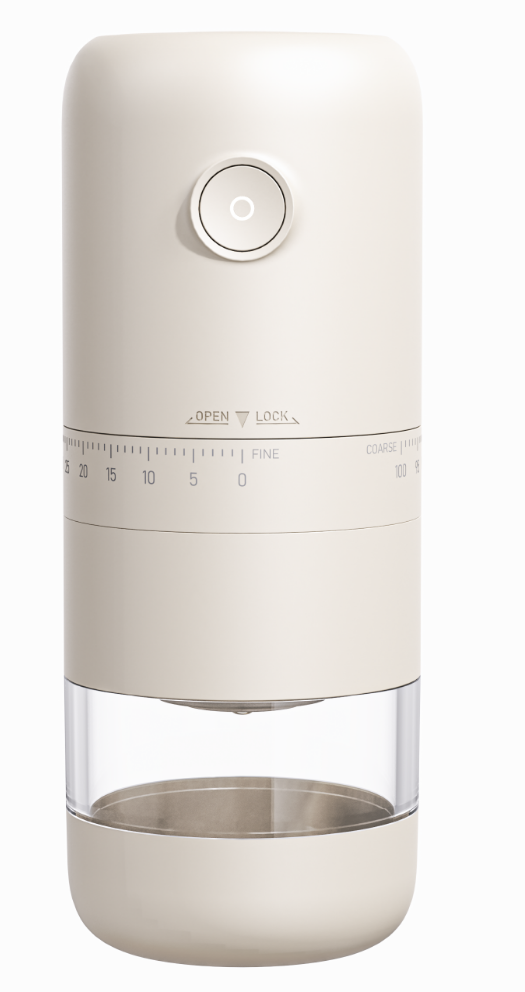 Circle Joy CJ-DMDJ06 Ultra electric coffee grinder in White, front view