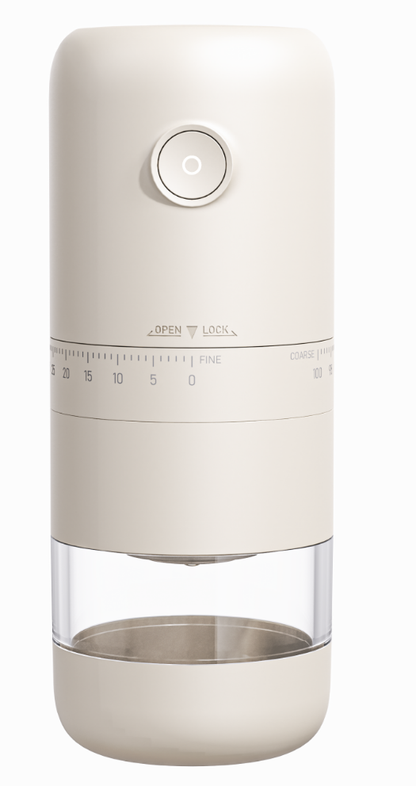 Circle Joy CJ-DMDJ06 Ultra electric coffee grinder in White, front view