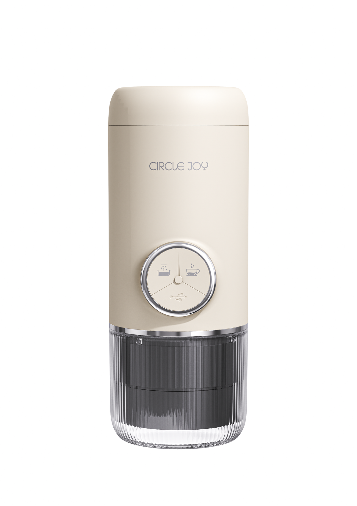 Circle Joy CJ-KFJ03 Mini portable espresso maker in White, front view