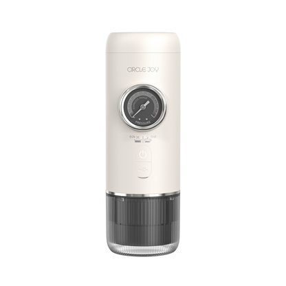 Circle Joy CJ-KFJ04 PLUS portable espresso maker in White, front view