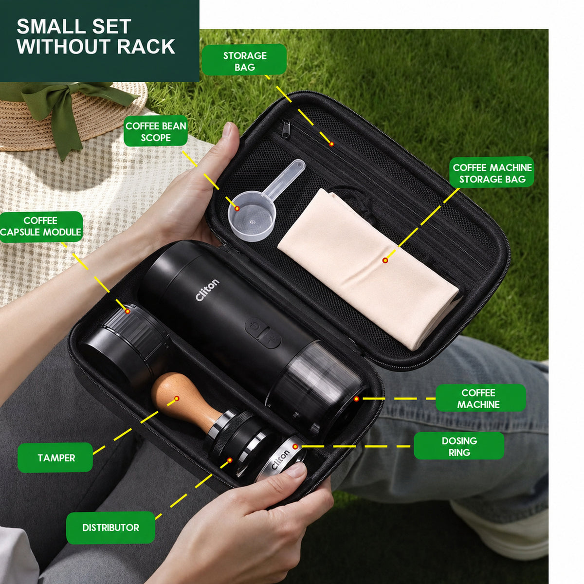 CLITON CL-CFS32 7-piece portable espresso set