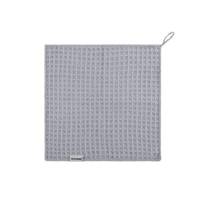 MHW-3BOMBER waffle barista towel, light-grey square variant.