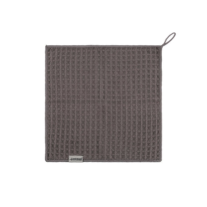 MHW-3BOMBER waffle barista towel, dark-grey square variant.
