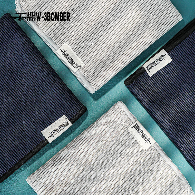 MHW-3BOMBER CT5322 towel fabric and label detail