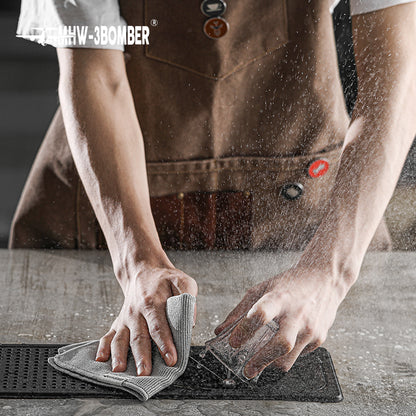 MHW-3BOMBER CT5322 towel shown in coffee bar cleaning use