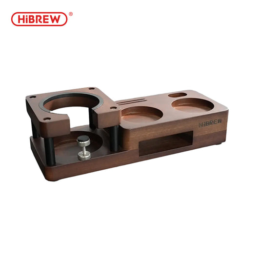 HiBREW Wood Tamping Station — original catalog model reference; exact supplied components and configuration require confirmation; demonstration props are excluded.