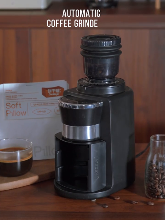 HiBREW G3A Black — whole black grinder on a coffee counter