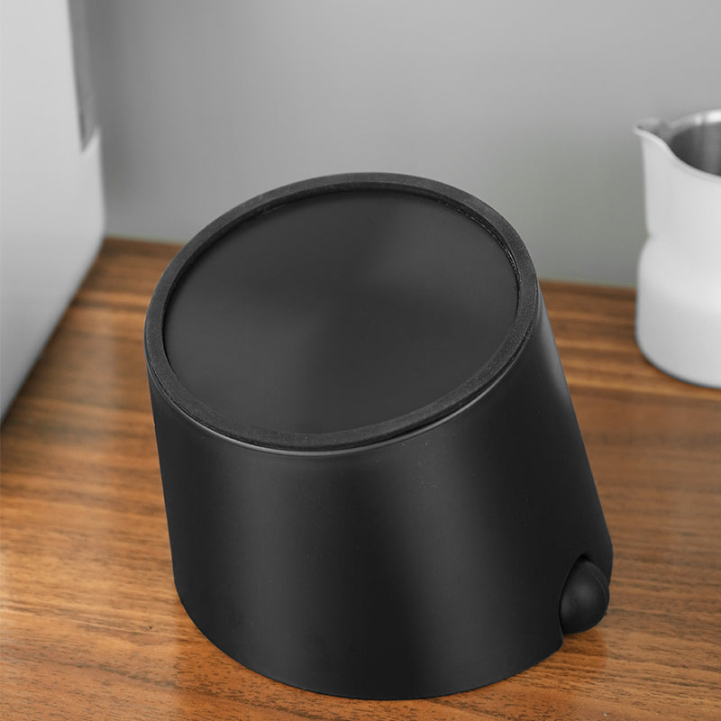 HiBREW Coffee Knock Box — inverted view showing the base. Demonstration props are not included.