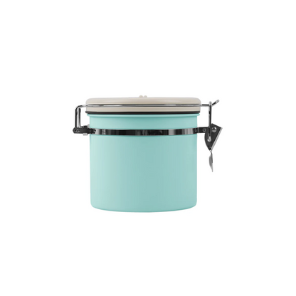 IKAPE Blue coffee bean storage canister — 300g coffee-bean capacity option. Scene beans and other equipment are not included.