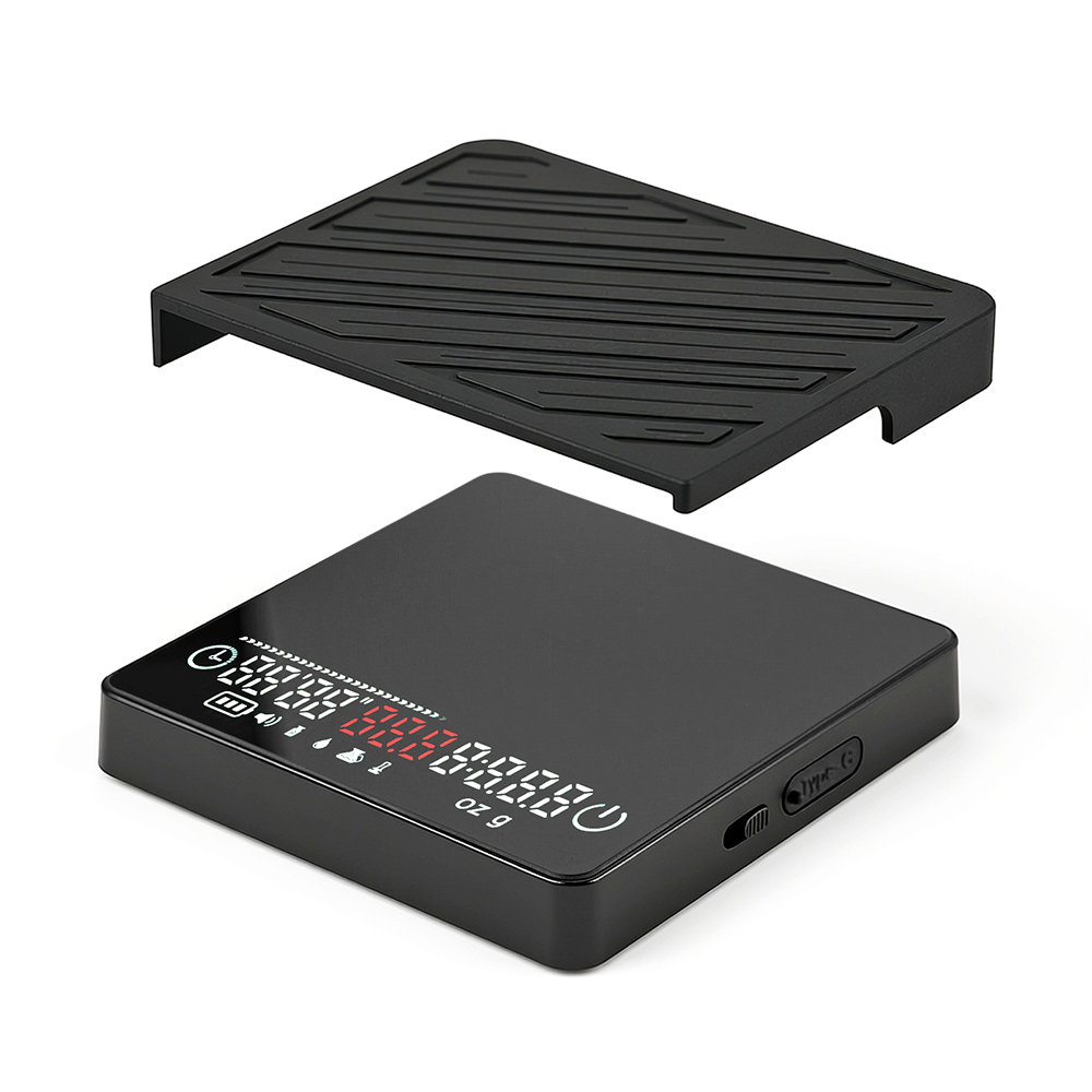 IKAPE SC35 black coffee scale and removable silicone mat