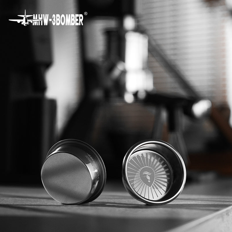 MHW-3BOMBER JusBean silver basket on the right, beside a comparison basket; not a two-basket set