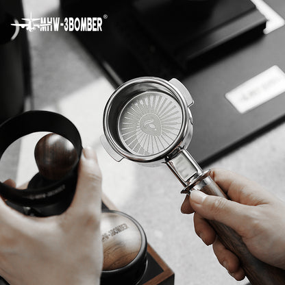MHW-3BOMBER FB5635 silver JusBean 18 g basket in a hand-held portafilter; portafilter not included