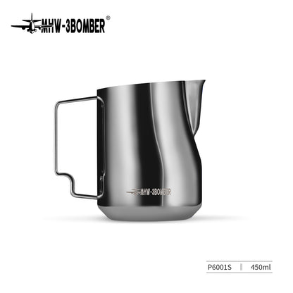 MHW-3BOMBER P6001S Turbo Milk Pitcher, 450 ml, Glossy stainless finish