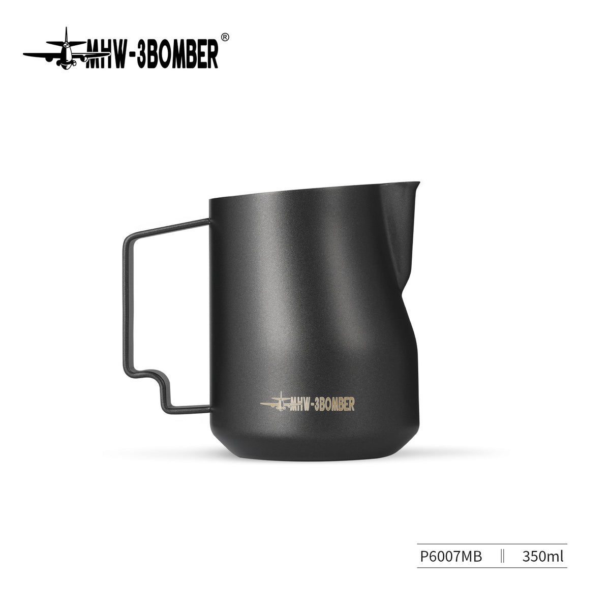 MHW-3BOMBER P6007MB Turbo Milk Pitcher, 350 ml, Matte black