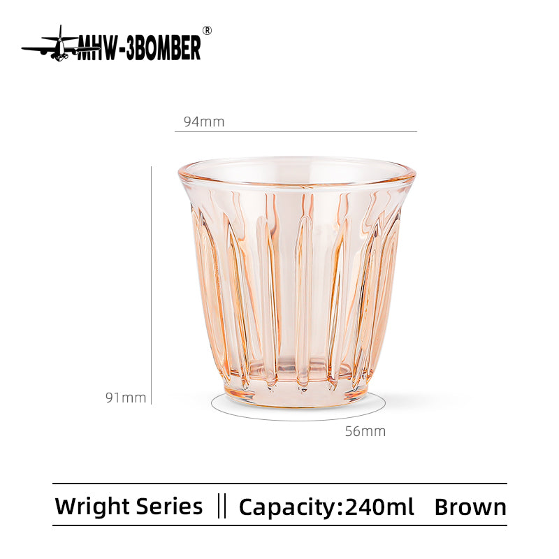 MHW-3BOMBER WRIGHT glass cup G5041, 240 ml, Caramel