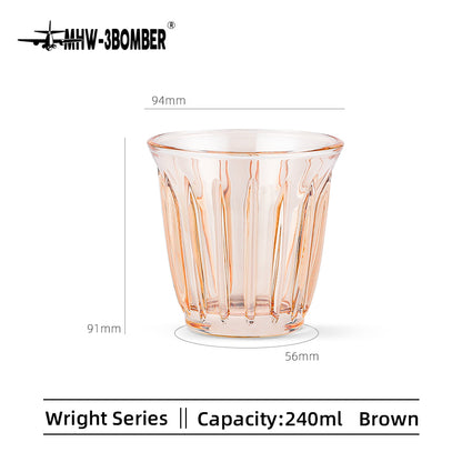MHW-3BOMBER WRIGHT glass cup G5041, 240 ml, Caramel
