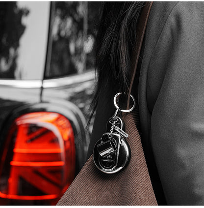 KC5702 coffee-themed keychain worn on a bag; selected SKU sold individually.