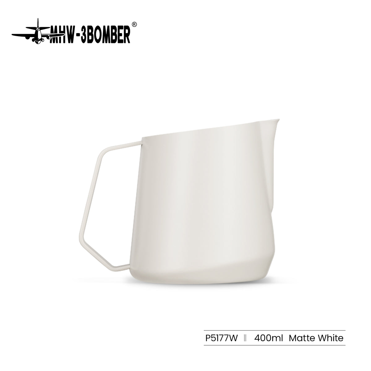 MHW-3BOMBER GT Milk Pitcher P5177W — 400 ml matte beige white