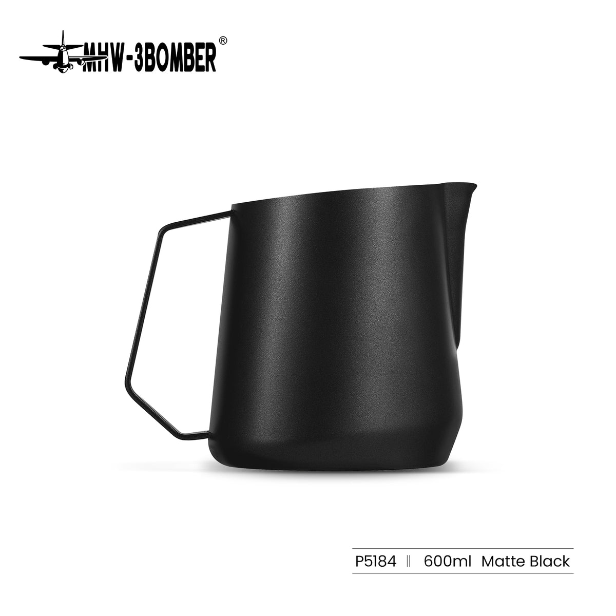 MHW-3BOMBER GT Milk Pitcher P5184 — 600 ml matte black