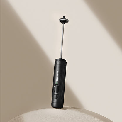 MHW-3BOMBER MF5893 black handheld milk frother isolated product view