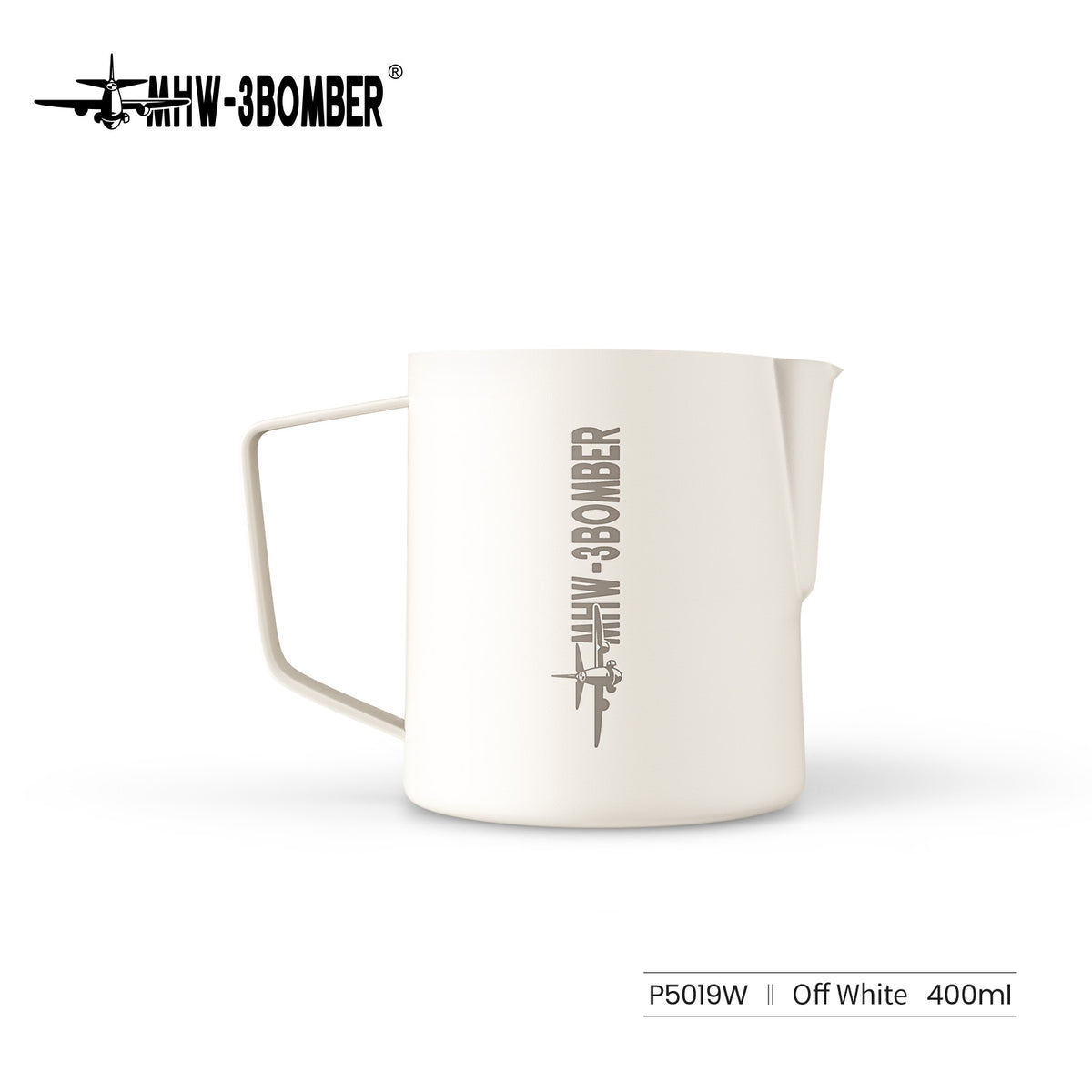 MHW-3BOMBER P5019W Milk Pitcher 5.0, 400 ml, matte beige white