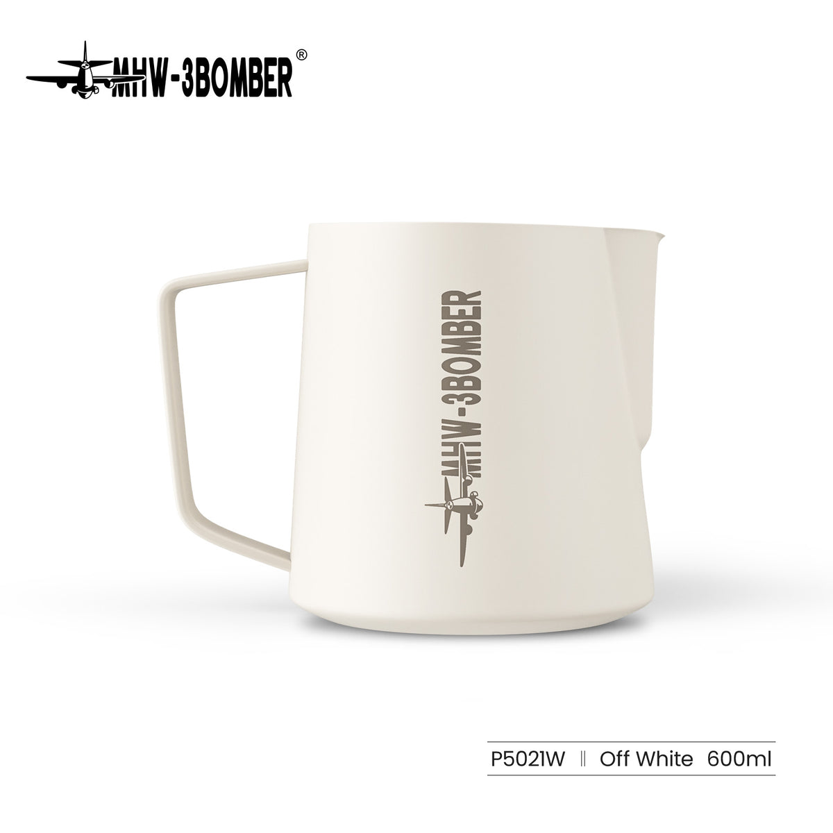 MHW-3BOMBER P5021W Milk Pitcher 5.0, 600 ml, matte beige white