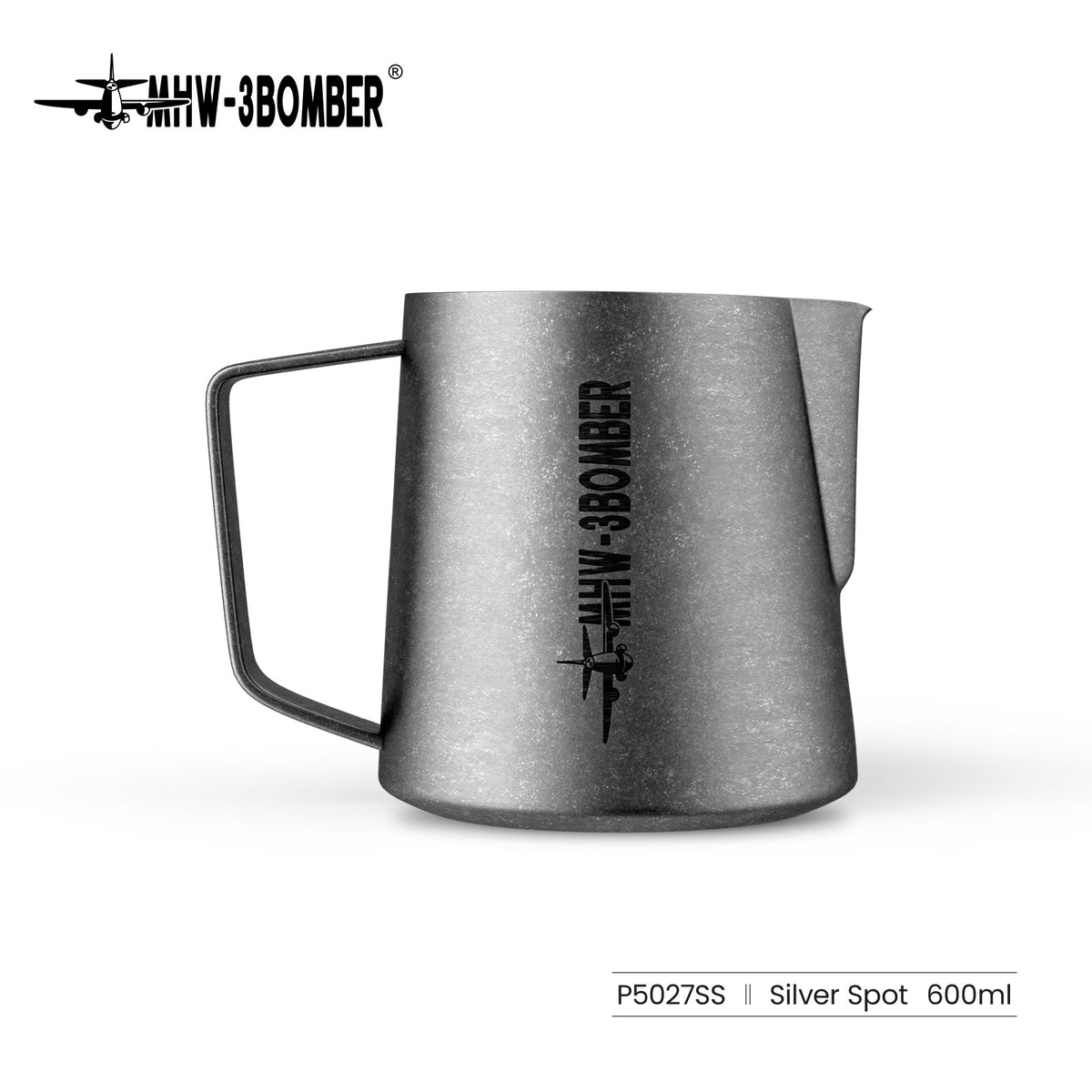 MHW-3BOMBER P5027SS Milk Pitcher 5.0, 600 ml, silver speckle