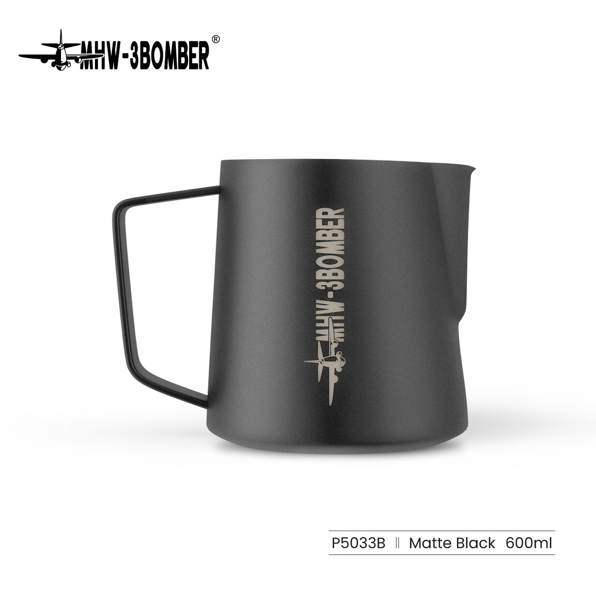 MHW-3BOMBER P5033B Milk Pitcher 5.0, 600 ml, matte black