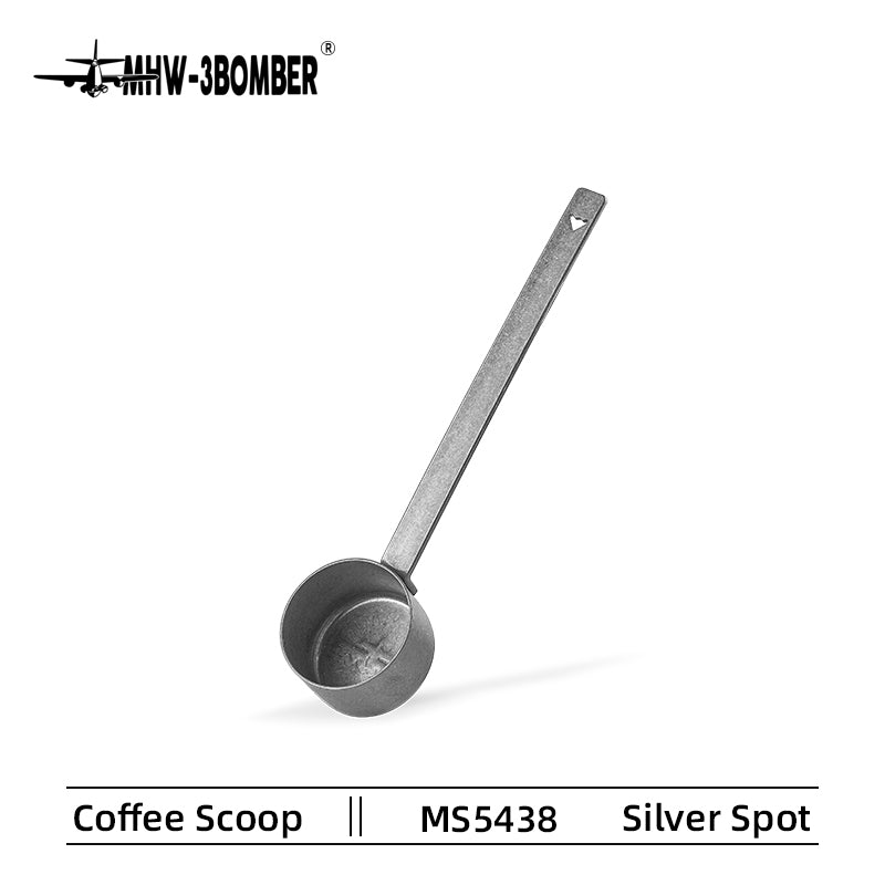 MHW-3BOMBER MS5438 silver-spot stainless-steel coffee measuring spoon, SKU-labeled view