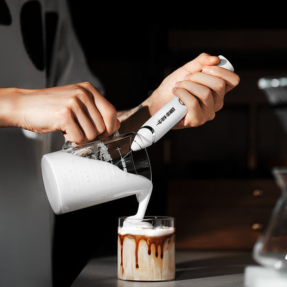 MHW-3BOMBER MF6855W white rechargeable handheld milk frother, distinct product photograph 4; scene accessories excluded