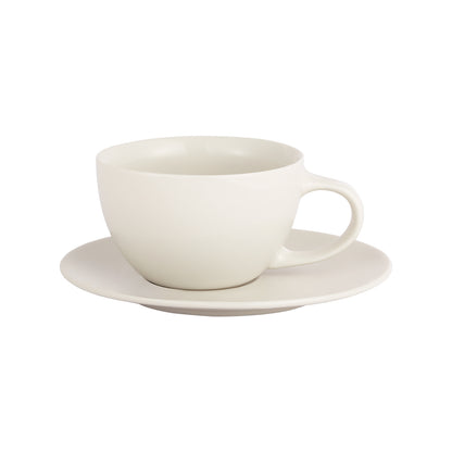 MHW-3BOMBER Mars C6036W Khaki white 300 ml cup shown with saucer