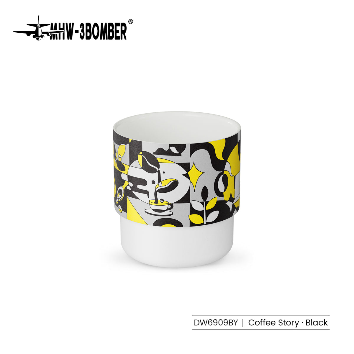 MHW-3BOMBER DW6909BY Black Gold Swirl Cup — SKU-labelled product view